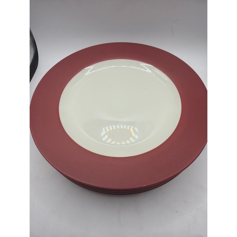 4 Noritake Colorwave Raspberry Salad Plates 8.5" - Picture 2 of 3